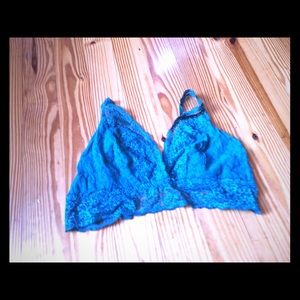 SOMA lace lounge bra teal color XL